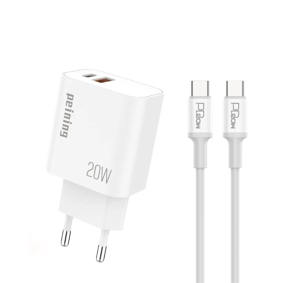 Carregador Rápido Peining 20W + Cabo USB-C